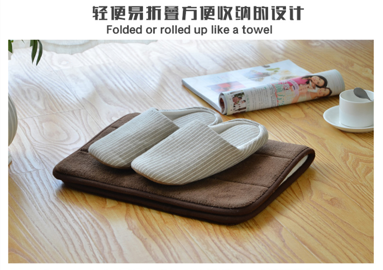 
                                        慕格 慢回弹地垫浴室防滑垫子卫生间吸水地垫进门口门垫厨房脚踏垫 咖啡色 400MMx600MM                