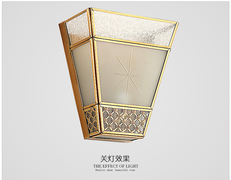 蒙特丽 客餐厅卧过道壁灯TBX1 美式乡村全铜灯具 (B) 型号TB51_26*18cm