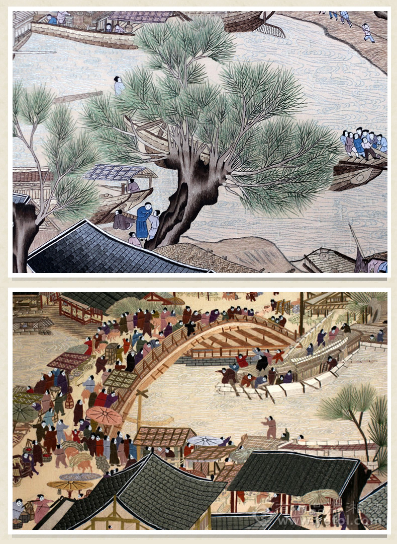 有福 湘绣 苏绣四大名绣中国十大名画 清明上河图 送外宾纪念礼物纯
