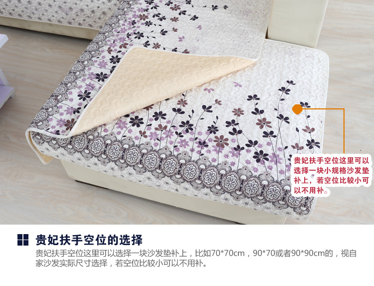
                                        蓓柔蔓全棉斜纹沙发垫布艺坐垫防滑沙发巾沙发套 奢香 70*70cm单条                
