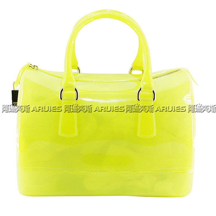 furla candy bag 芙拉糖果包女士手提包 波士顿包 亮粉橘
