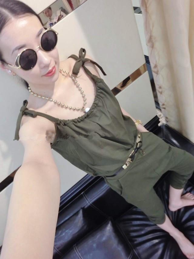 芬妮诗  2015蝴蝶结系带收腰简约休闲连衣裤 白色 84厘米(2尺5)