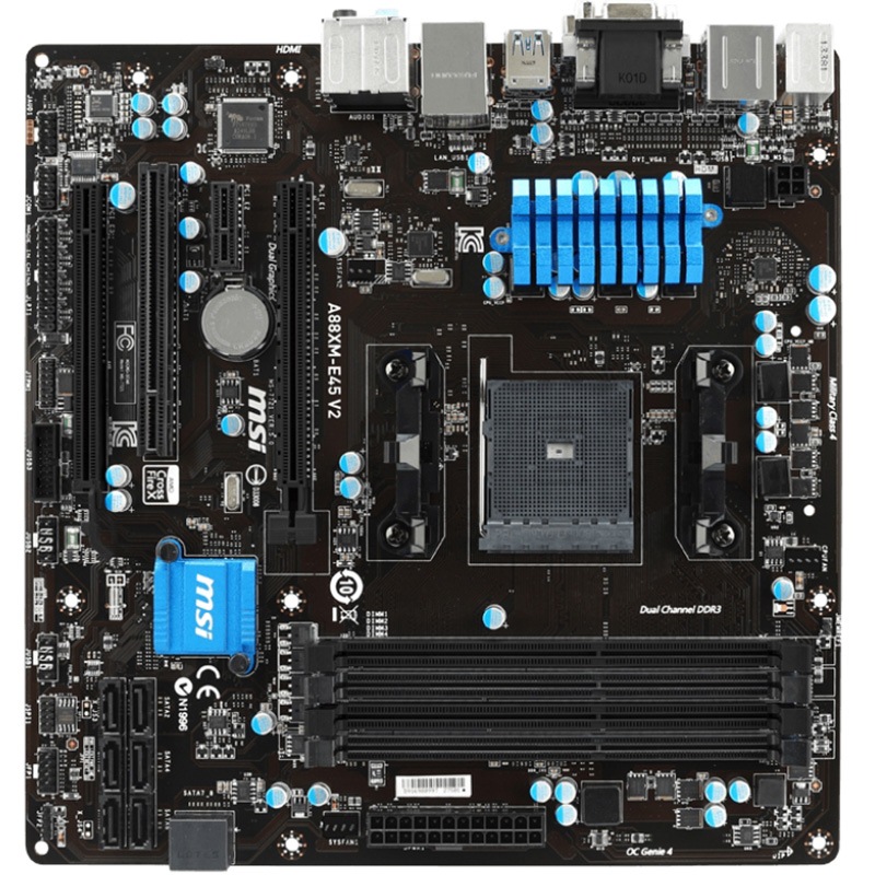 微星（MSI）A88XM-E45 V2主板 （AMD ...