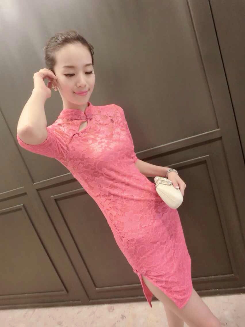 po lin Guo 2015 summer the European site fall with new lace beauty graphics thin cheongsam dress black pictures, price, brand platters! Elections are good character, the national distribution, so why buy now enjoy more preferential! Health