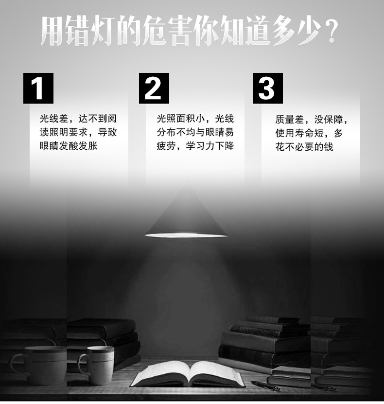 MDZG LED台灯卧室床头护眼灯学生学习工作书房充电台灯 USB台灯小台灯 白色