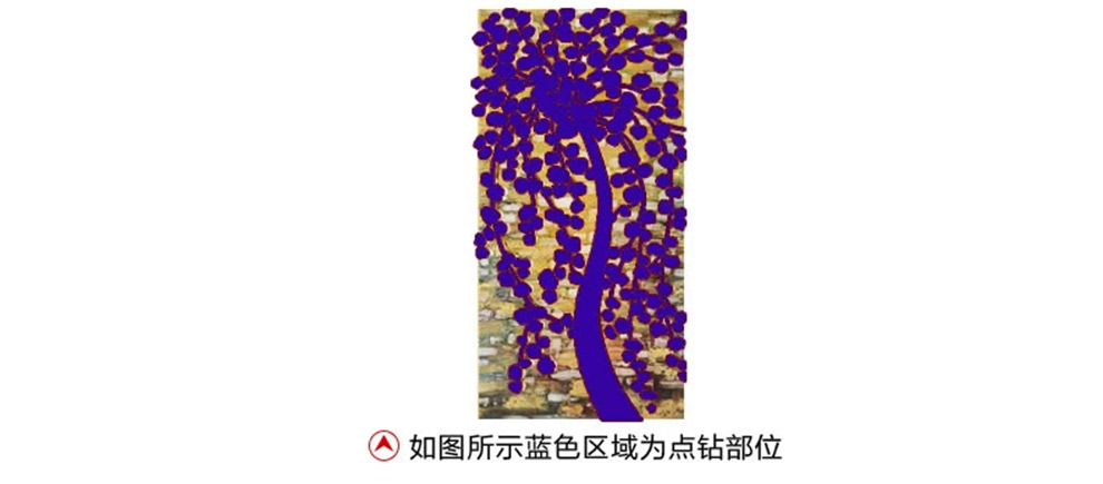 
                                        画时代 十字绣新款5D魔方钻发财树富贵玄关钻石十字绣圆钻客厅竖版钻石画 非满钻 120*60CM                