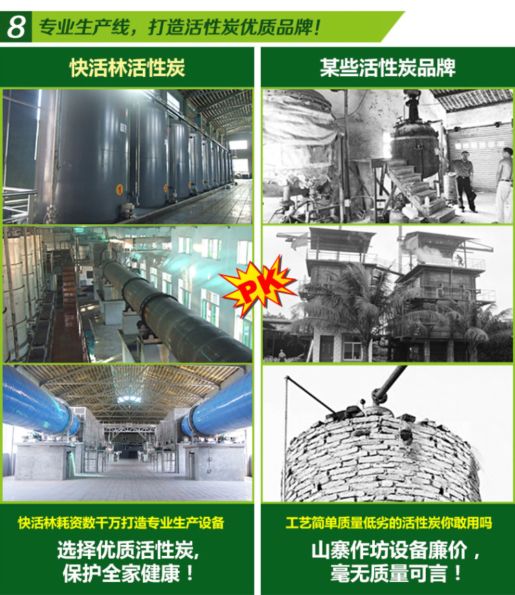 快活林活性炭 家用除甲醛竹炭包家装除味汽车去味活性炭包组合2.2kg精品装+600g铝塑装 购