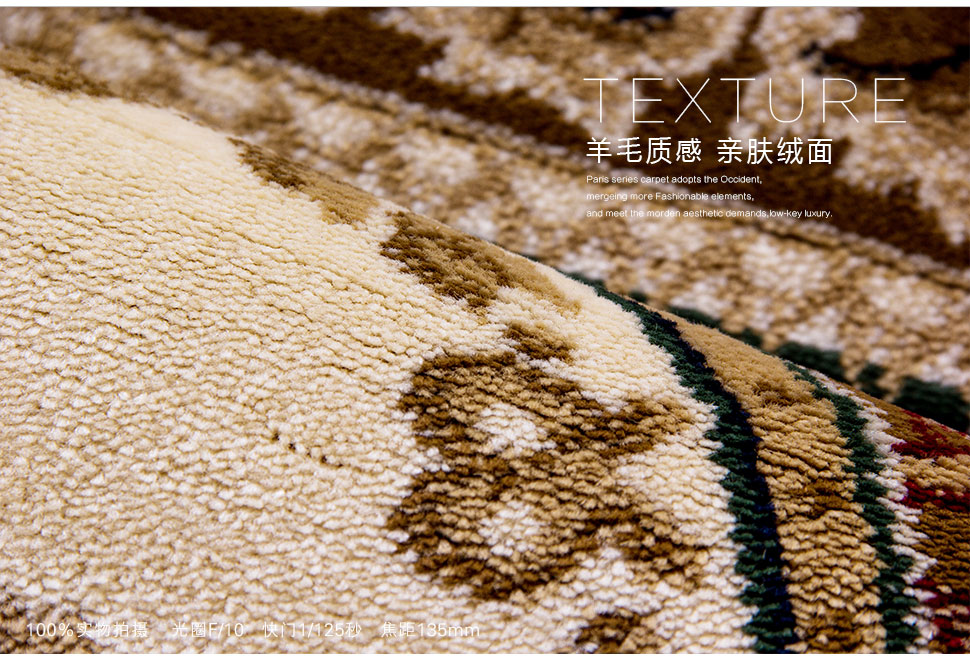 雅逸 160*230防滑欧式宫廷厚实耐用客厅餐厅地垫卧室沙发茶几门厅地毯 2256B 160*230cm