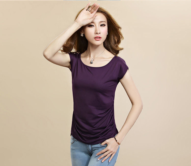 The US market is the female summer short-sleeve girls T-shirt Han version T pension 2015 summer new, simple and elegant and relaxed thick mm video thin casual T-shirt denim blue XXXL counters quality pictures, price, brand platters! Elections are good character, the national distribution, so why buy now enjoy more preferential! Health