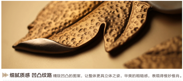 福雕家饰 装饰画客厅中式 沙发背景墙画 无框画 富贵牡丹风格 花开富贵 金色