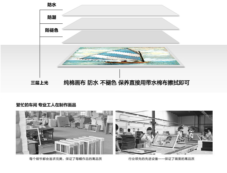 
                                        云图 一帆风顺北欧装饰画现代简约客厅办公室玄关沙发背景墙画挂画 一套AB画面 70*70(黑色框)                