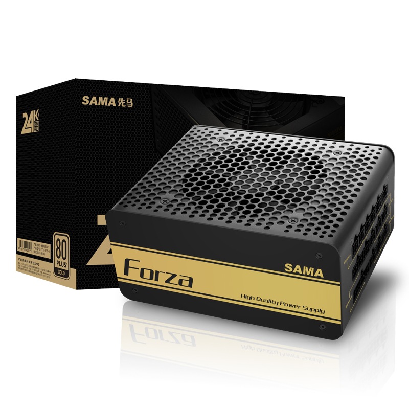 先马（SAMA） 金牌750 额定750W 模组电源 全电压/90%转换效率/80PLUS金牌/固态电容/扁线材