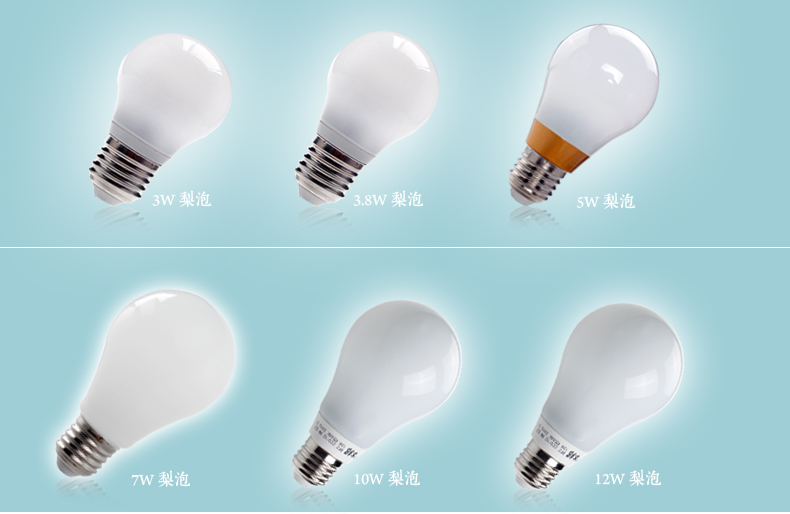 本邦(BENBON)E27大螺口LED球泡 3.8W 白光