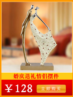 
                                        欣润树脂人物个性摆件舞女房间装饰品客厅 时尚简约摆设创意工艺品 大号 粉色+绿色 一对人 高51.5CM                