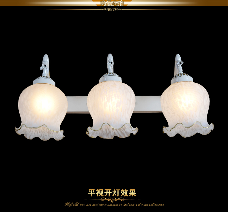 欧式地中海田园镜前灯复古美式卫浴室卫生间灯具6601<a> 6601-3镜前灯