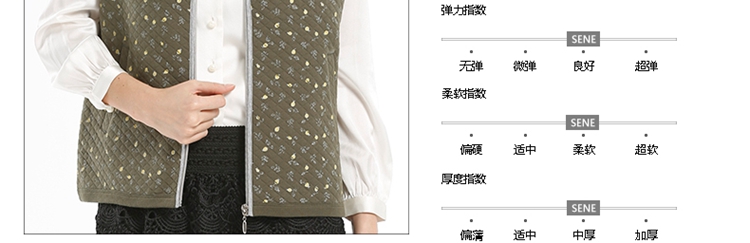 森鹅中老年保暖马甲女装妈妈装秋冬加厚夹棉马夹背心拉链坎肩印花优雅舒适大方本命年多色 时光紫 175/96A