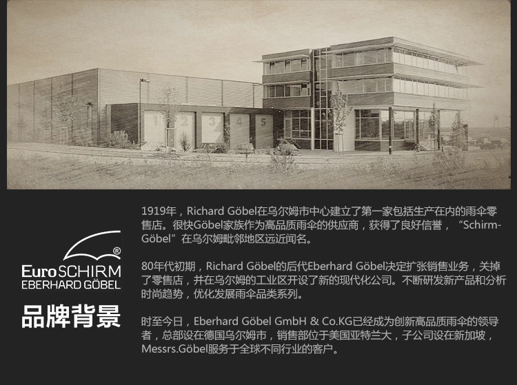 德国Euroschirm欧塞姆风暴伞遮阳伞 全自动折叠三折 银胶防紫外线 高端创意礼品 银色