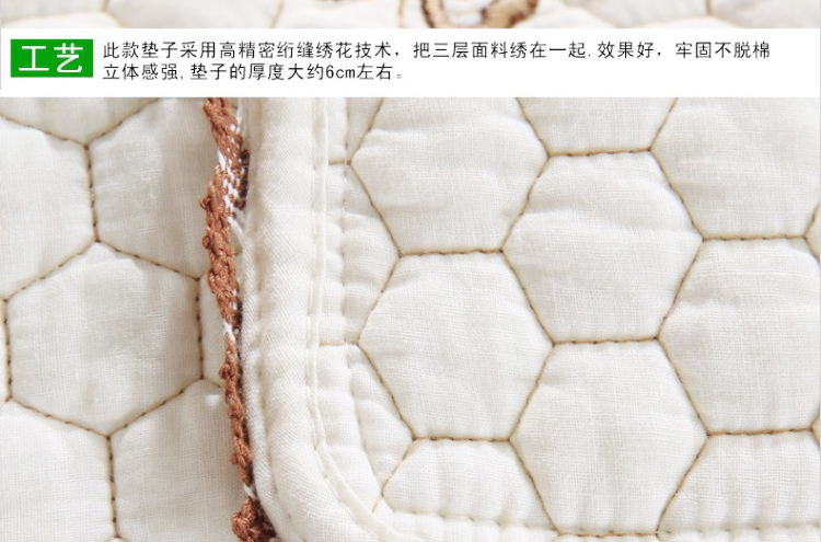 梦唯雅欧式素雅绣花四季全棉沙发垫坐垫布艺沙发巾抱枕套 蝴蝶飞飞-米黄 90*210cm