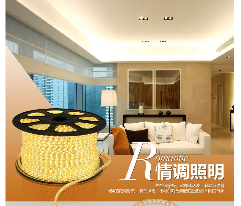 图拉 5050贴片1米60珠LED高亮节能灯带/台湾进口芯片超亮8004 5050灯带暖白光 60珠1米