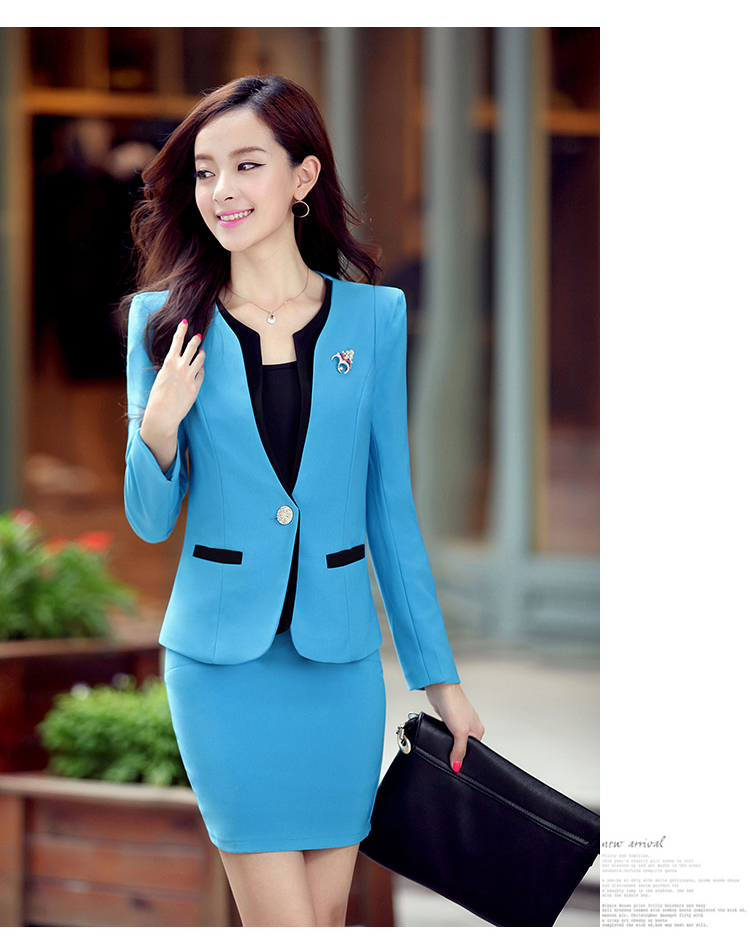斯朵夫 2015修身大码显瘦OL气质职业套装小西服女SD214 玫红色 XXL