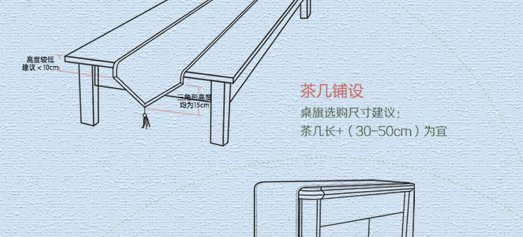
                                        月和家思餐桌布欧式桌旗多用盖巾 锦之春 桌旗 吊穗款 35*200cm                