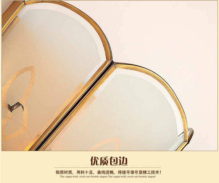 蒙特丽 客餐厅卧过道壁灯TBX1 美式乡村全铜灯具 (B) 型号TB51_26*18cm