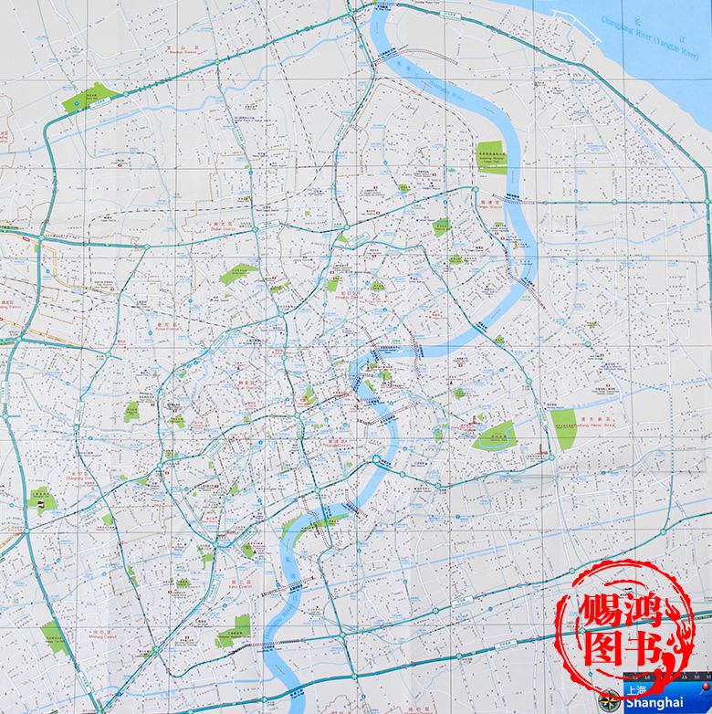 【英文对照】2018版上海旅游地图英文版对照 上海市城区详图 迪士尼