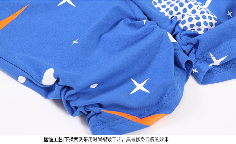 祯禄2015夏装新款卡通猴印花圆领七分裤休闲运动两件套卫衣套装 女  9523 宝蓝色 XXL