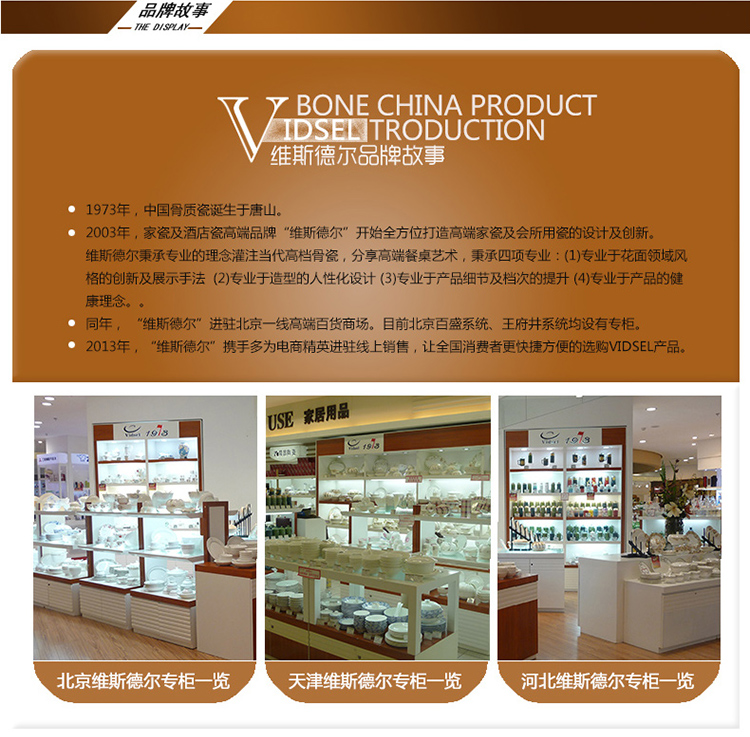 
                                        vidsel 欧式骨瓷西餐具套装　陶瓷西餐餐盘牛排 碗碟盘盘子 套装组合 黄金10平盘                