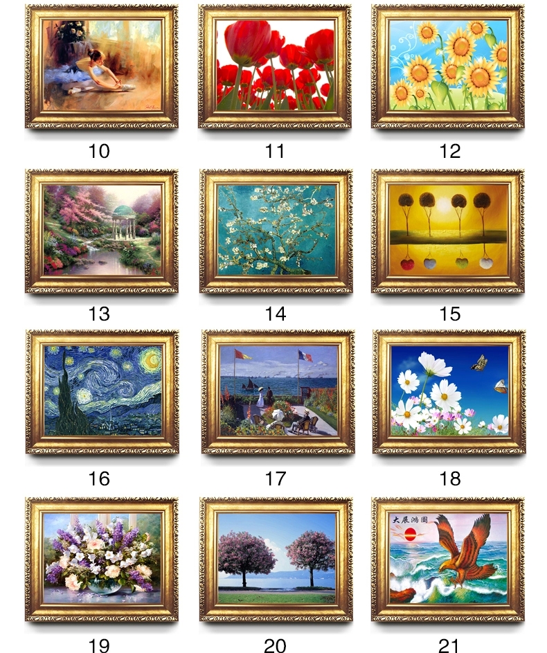 
                                        HY 欧式电表箱遮挡装饰画电线盒配电箱可推拉式客厅欧式壁画油画挂画 30 含框尺寸70*80cm向右推                