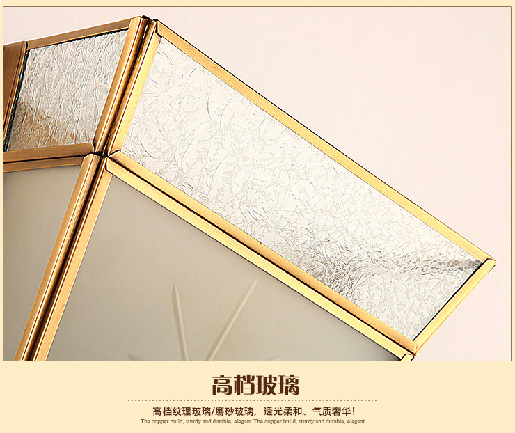 蒙特丽 客餐厅卧过道壁灯TBX1 美式乡村全铜灯具 (B) 型号TB51_26*18cm