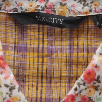 MECITY女款肩部装饰印花酵洗衬衫522615 桃红淡红 160/84A