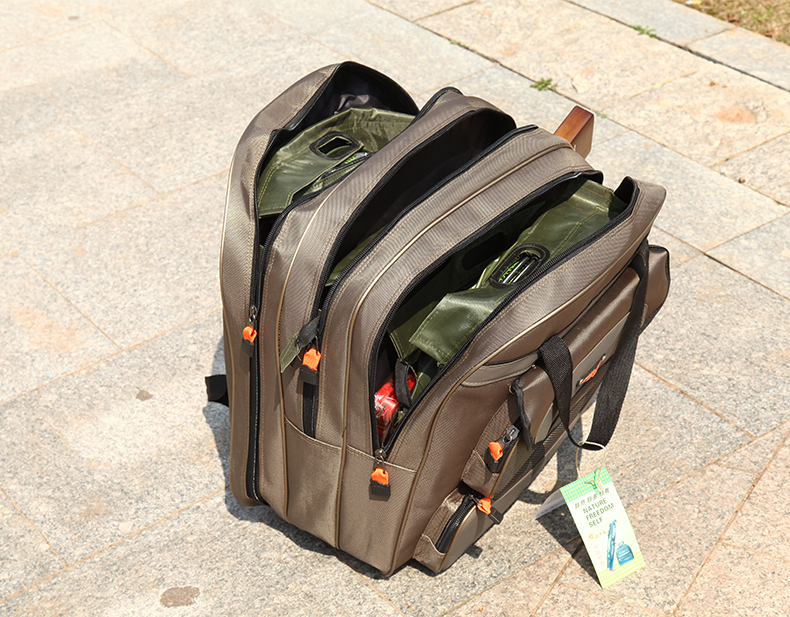 户外运动牛津布双肩鱼护包 三层加厚钓鱼包户外背包垂钓渔具包