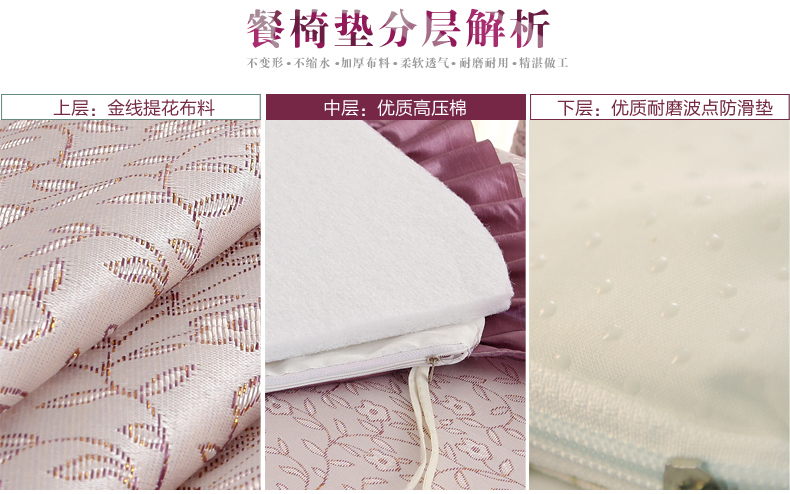 佳尔美 布艺餐桌布欧式简约桌布 茶几布圆桌方桌布 餐椅垫椅套 发财树-黄色 6个椅垫+6个椅背