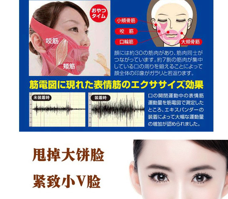 医用硅胶瘦脸带咬肌3D面罩提升面部肌肤打造V脸去法令纹大饼脸变小V脸
