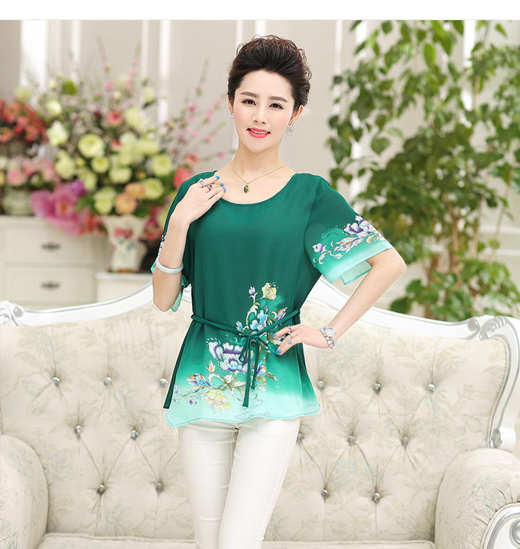 Better Cayman's 2015 Korean version of the new, larger mother load summer short-sleeve shirt T Summer Snow loose woven shirts middle-aged style blouses 9667 better color 4 XL pictures, price, brand platters! Elections are good character, the national distribution, so why buy now enjoy more preferential! Health