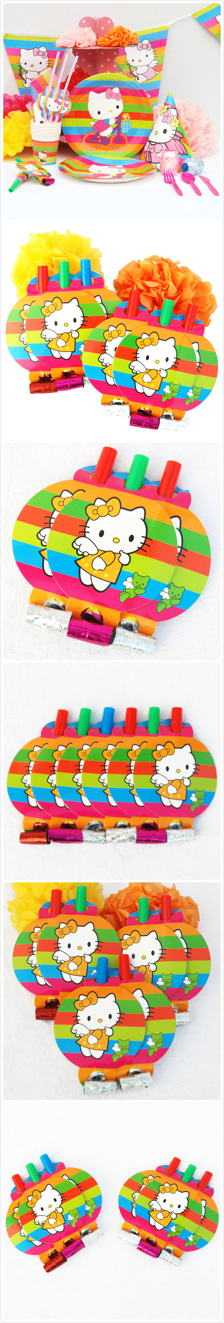 孩派HighParty/生日派对用品/生日装饰/Hello Kitty吹龙/6个