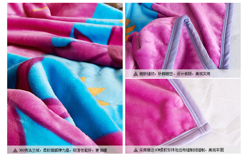 红磨坊防静电毛毯子加厚毛毯升级版导电丝款法兰绒毯子活性印花 纯色 四季毯 星光璀璨-蓝 150*200防静电一等品