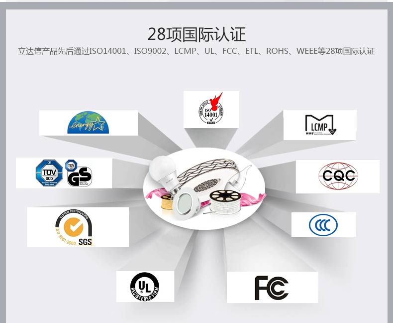 立莱led节能电灯泡 e27大螺口球泡 5W 3W护眼照明日光暖黄光家用装饰光源 6W 白光 5 只装