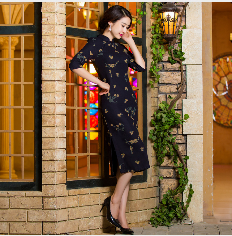 In accordance with the 2015 autumn Carlisle-three new for women of nostalgia for the video in the thin qipao Sau San large cuff improved long cheongsam dress linen HUANGMEI XXL picture, prices, brand platters! The elections are supplied in the national character of distribution, so action, buy now enjoy more preferential! As soon as possible.