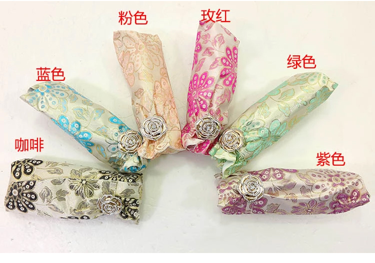 天堂伞 新品樱花若素丝印绣花三折叠女防风防晒绣花太阳伞淑女晴雨伞贴纱绣花遮阳伞df 冰心蓝