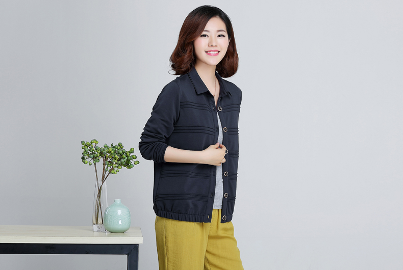 Tigana 2015秋装新款短外套女秋大码女装宽松休闲春秋装夹克上衣小外套 XH9625 暗紫色 2XL