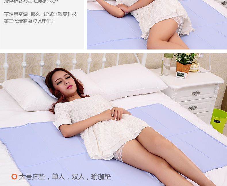 
                                        FaSoLa 第3代冰垫床垫 多功能散热垫冰枕 床上凉垫坐垫 新款夏季清凉凝胶垫 凝胶枕垫40*30cm                
