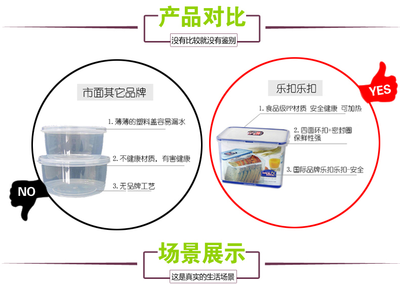 
                                        乐扣乐扣（LOCK&LOCK） 乐扣乐扣保鲜盒微波炉饭盒密封饭盒冰箱保鲜盒 HPL819*2-面条盒-2L                