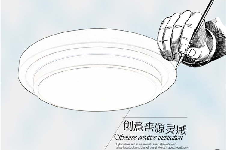 帝帛灯饰 LED吸顶灯灯罩双层加厚不钢材圆灯具外壳光源吸顶底盘磁柱灯具 YL灯罩 12瓦LED贴片