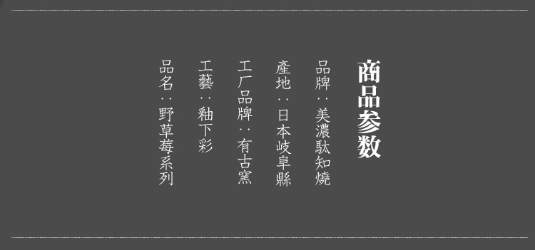 爱悦居 进口盘子饭碗日式餐具套装 日本美浓烧米饭汤碗 酒店家用高档釉下彩和风陶瓷碗盘套装 野草莓16.7cm面钵1只