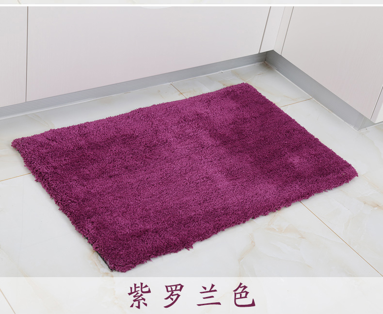 
                                        加厚清柔门垫地垫脚踏垫 踩脚垫浴室洗澡防滑垫入户垫进门地垫 银灰色 40*60cm                