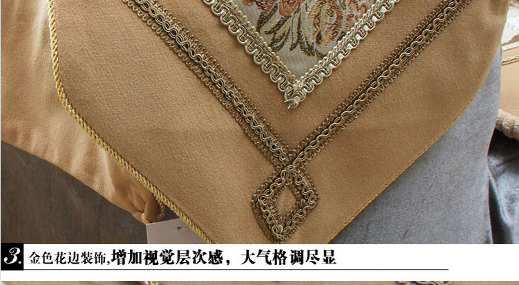 
                                        月和家思  欧式桌旗桌布布艺餐桌布茶几旗床旗 新金框 30*180cm桌旗                