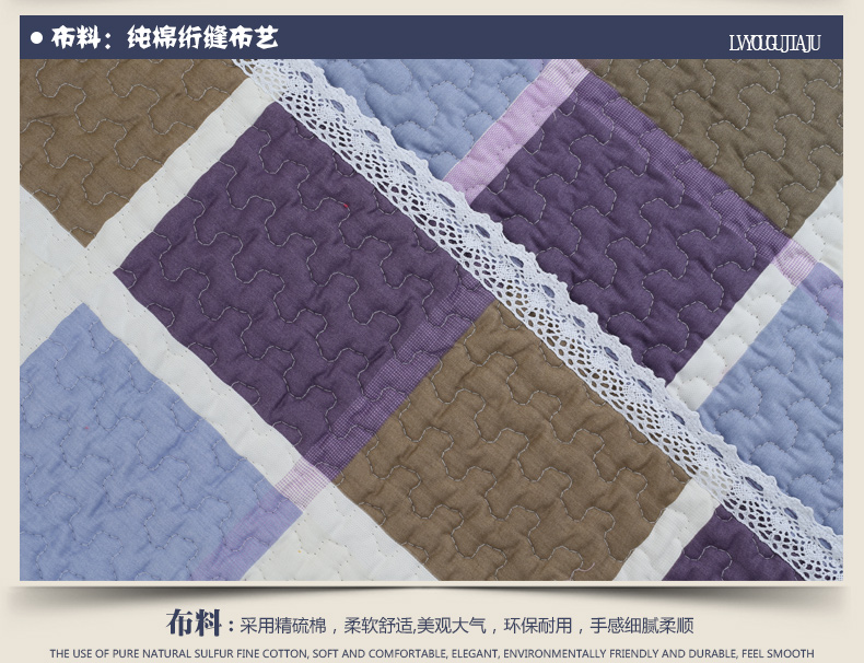 绿幽谷全棉沙发垫格子时尚布艺坐垫套装四季通用防滑沙发套罩巾 黑白格 单条110*150cm
