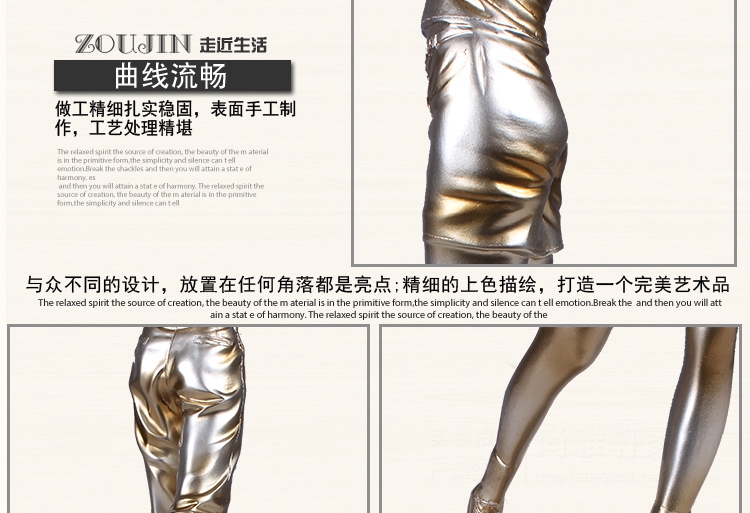 尚雅轩 打高尔夫球手人物摆件简约树脂工艺品家居创意装饰品书房摆设送礼 男款